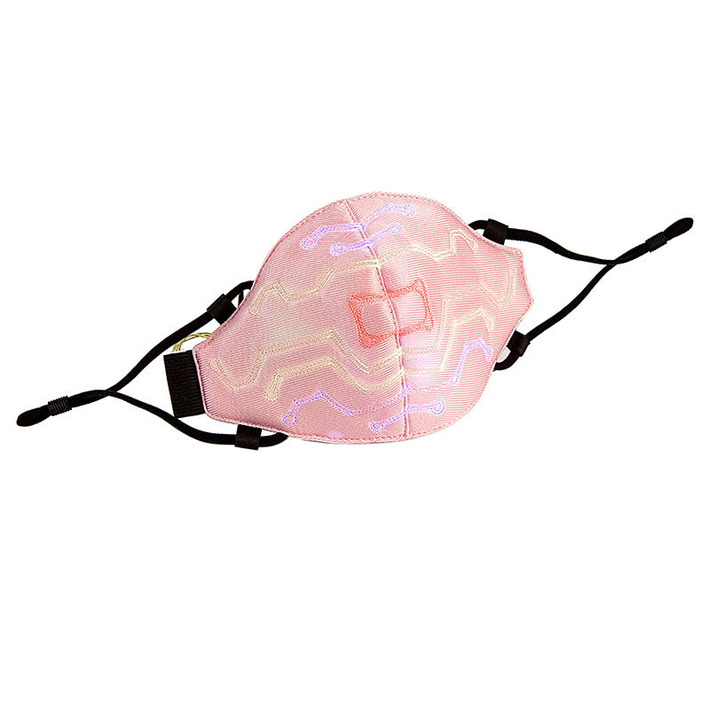 Leadleds Led Rave Mask Voice-activated Led Face Masks Rechargeable Glowing Luminous Dust Mask