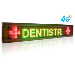 Leadleds 1.36M Outdoor Led Open Sign Neon Scrolling Message Board 4G Programmable Remotely Control