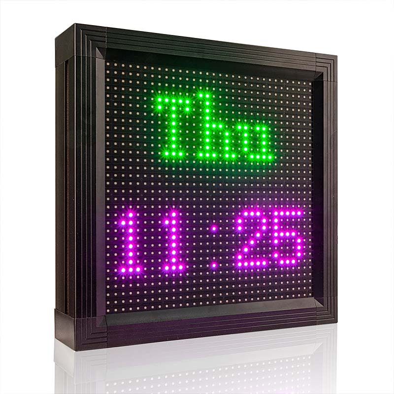 Leadleds 16in Open Sign Neon Message Board Temperature Humidity Led Timer Display