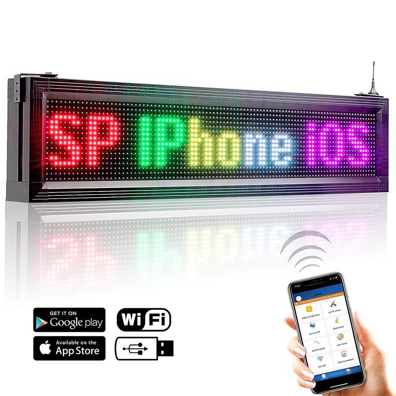 Leadleds Outdoor Business Signs Waterproof Digital Message Board with Temperature Display