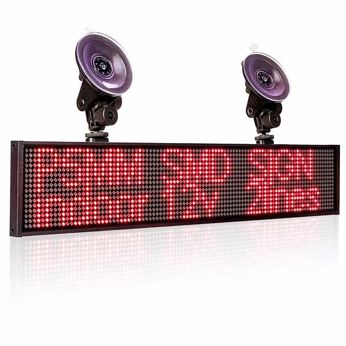 12V Car Advertising Uber Lyft Led Sign WiFi Programmable Scrolling Message Display Board - Leadleds