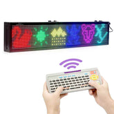 Leadleds Remote Led Display Scrolling Multicolored Message Board for Business, 30 by 6 in - Leadleds