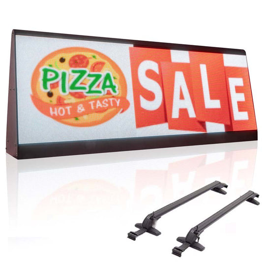 Leadleds 38 in Advertising Sign Taxi Roof Digital sign 2 Sided Full Color Live Video Display