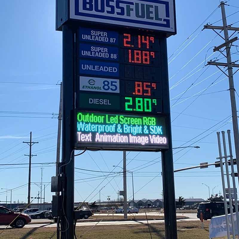 Leadleds 63 inch Double Sided Outdoor LED Display Waterproof Cabinets Design