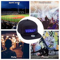 Black Hip Hop DJ Sports Summer Sunshade Hat Men's and Women's Bars Show Bluetooth led Advertising Display Hat