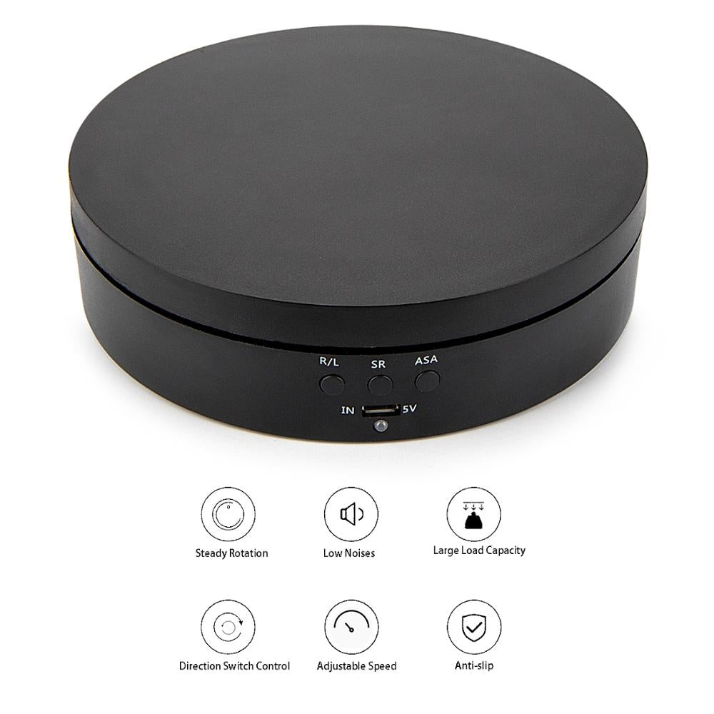 UNTCENT Motorized Turntable Electric Rotating Display Stand for Jewelry Hobby Collectible Products