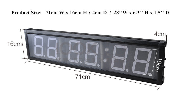 4" remote control Countdown clock Gym boxing guitar stopwatch countdown Interval Timer timer TABATA, FGB, MMA1, MMA2 4 Training - Leadleds