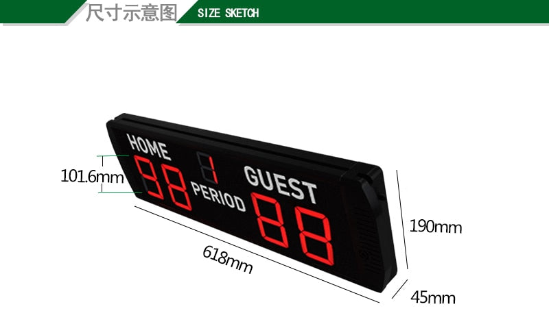 4inch Game electronic LED Digital score board basketball badminton PingPong table tennis scoreboard Tennis wireless remote contr - Leadleds