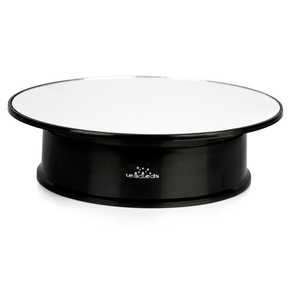 UNTCENT Display Turntable Rotating Display Stand AC Battery Operated, 20cm Mirror Top