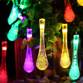 Leadleds Icicle Lights Solar Led String Light Water Drop Night Lamp for Garden Holiday Lighting - Leadleds