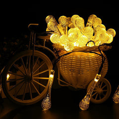 Leadleds Icicle Lights Solar Led String Light Water Drop Night Lamp for Garden Holiday Lighting - Leadleds