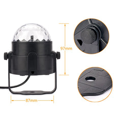 LED Stage Light 3W RGB LED Crystal Magic Ball Stage Effect Lighting Lamp Party Disco Club DJ Bar Light Show Lumiere Lamp - Leadleds
