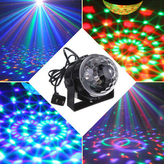 LED Stage Light 3W RGB LED Crystal Magic Ball Stage Effect Lighting Lamp Party Disco Club DJ Bar Light Show Lumiere Lamp - Leadleds