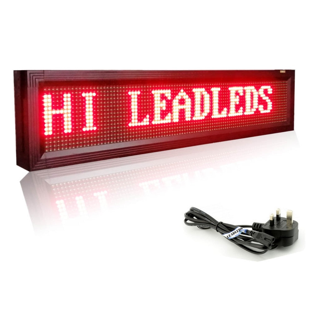 Leadleds Outdoor Business Signs Waterproof Digital Message Board with Temperature Display