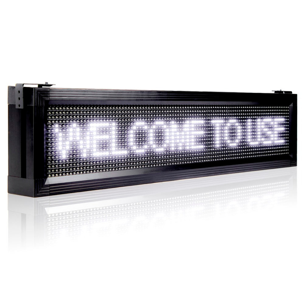 Leadleds P10 Outdoor LED Sign Waterproof Scrolling Message Display Board for Your Store, White - Leadleds