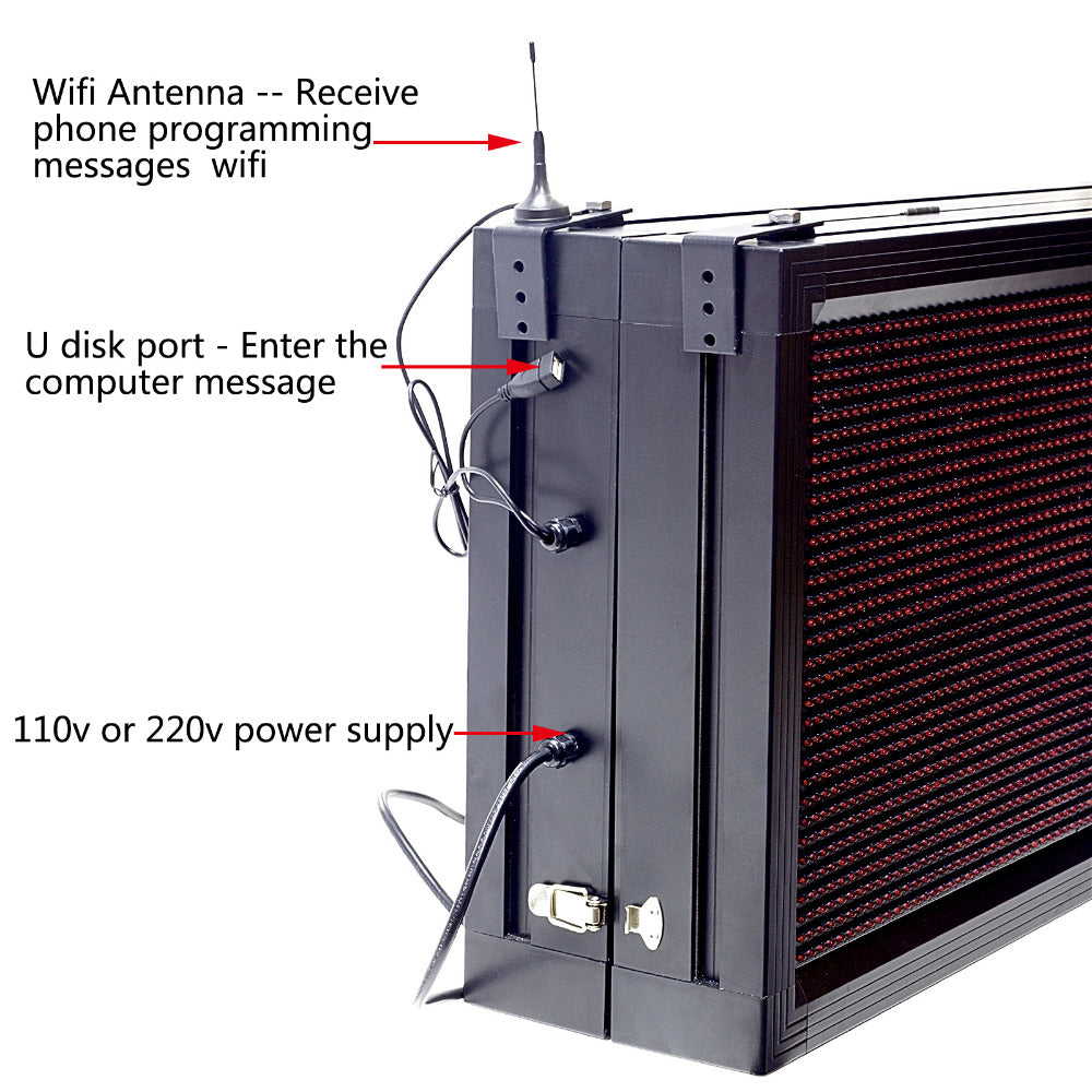 Leadleds 104cm Double Sided Outdoor Led Display Board Waterproof WiFi Programmable Scrolling Led Sign for Storefront Business - Leadleds