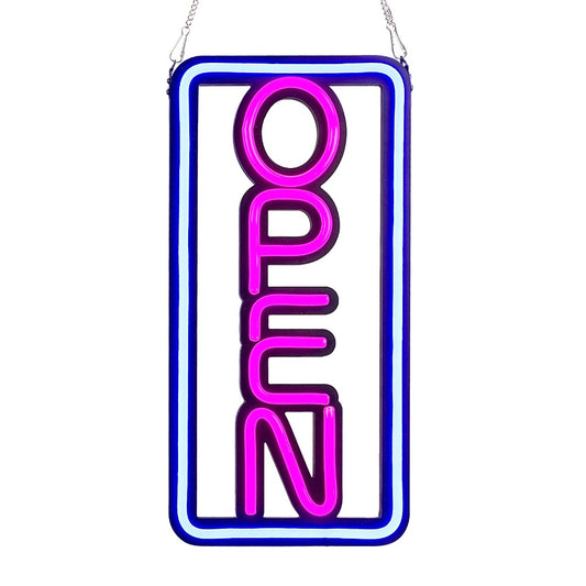 Leadleds Led Open Sign Bright Pink and Blue Color for Kebab Bar Café Restaurant Beer Salon - Leadleds
