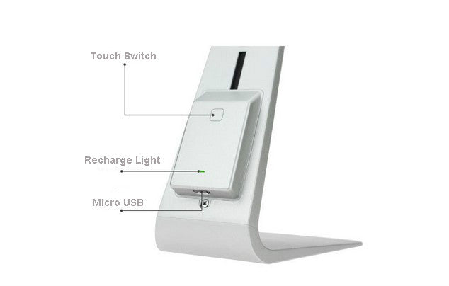 Ultra-thin Portable Lamp Eye-Protection LED Table Light 3 Modes Fashion USB Charging Desk Lamp Smart Touch Folding Night Light - Leadleds