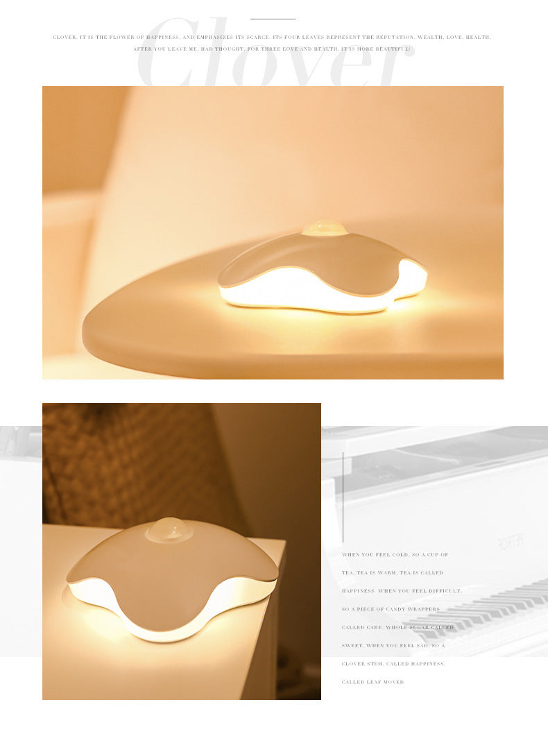 Four Leaf Clover LED Night Light AAA Battery powered wall Lamp Anywhere Bright Motion Sensor LED Wall Sconce Hallway Closet Lamp - Leadleds