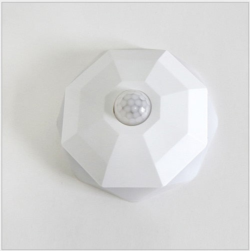 New Night Light LED Diamond NightLight PIR Intelligent Human Body Motion Induction Wall Lamps Hallway Closet Pathway Staircase - Leadleds