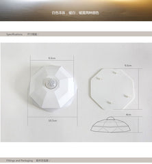 New Night Light LED Diamond NightLight PIR Intelligent Human Body Motion Induction Wall Lamps Hallway Closet Pathway Staircase - Leadleds