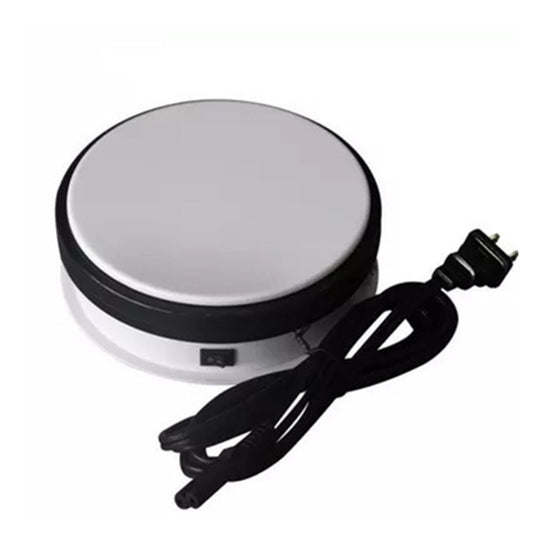 15cm White Electric Motorized Display Stand Rotating Turntable for Jewelry Model show and 4k 3D HD video rotation photography - Leadleds