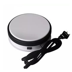 15cm White Electric Motorized Display Stand Rotating Turntable for Jewelry Model show and 4k 3D HD video rotation photography - Leadleds