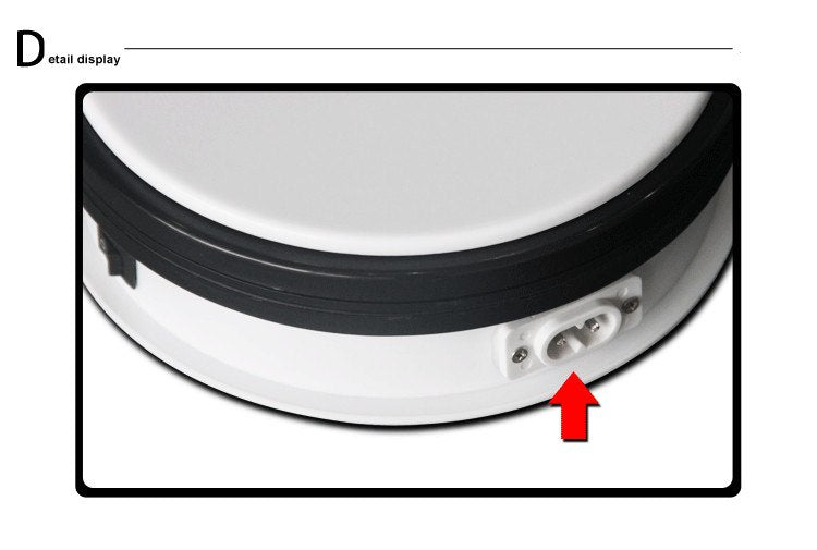 15cm White Electric Motorized Display Stand Rotating Turntable for Jewelry Model show and 4k 3D HD video rotation photography - Leadleds