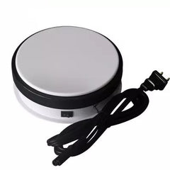 15cm White Electric Motorized Display Stand Rotating Turntable for Jewelry Model show and 4k 3D HD video rotation photography - Leadleds