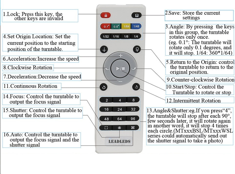 Dia 20cm Stable Heavy Load Remote Control Electric Turntable Jewelry Display Stand 360 Degree white Color 20-68 Secs Per Circle - Leadleds