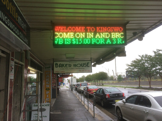 40-inch P10MM Outdoor Waterproof IP65 Double-Sided Display Programmable RGY 3 Color LED display sign board quick program via LAN - Leadleds