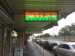 40-inch P10MM Outdoor Waterproof IP65 Double-Sided Display Programmable RGY 3 Color LED display sign board quick program via LAN - Leadleds