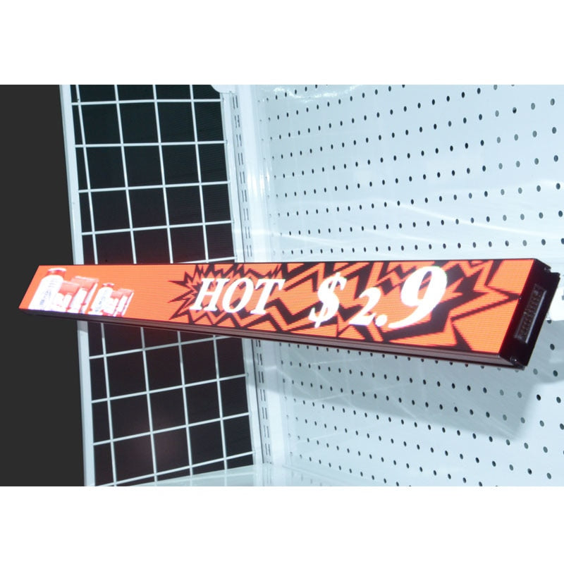 600*60MM RGB shelf indoor led board HD P1.25 COB shelf advertising led display screen for supermarket - Leadleds