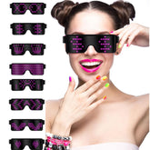 Leadleds 8 Modes Animation Flash Led Party Glasses USB charge DJ Luminous Glasses Concert light