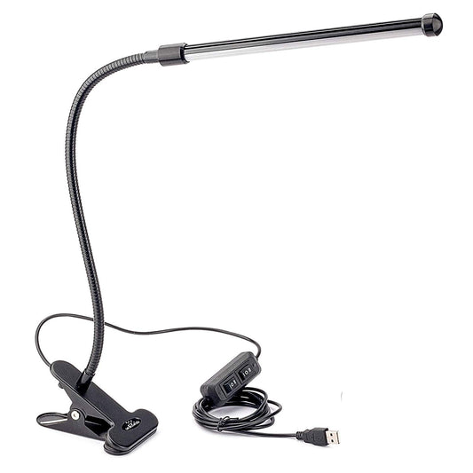 Leadleds LED Clip on Light Dimmable Reading Lights Flexible Gooesneck, USB Cord 2 Lighting Modes - Leadleds