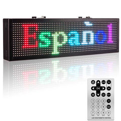 Leadleds 20 in Led Sign Programmable Scrolling Message Board Multicolor