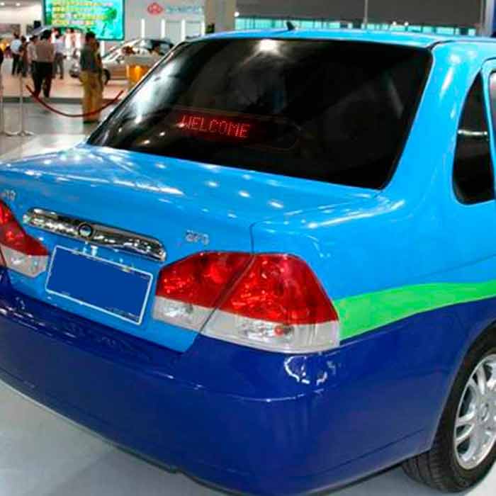 12v LED Car Advertising Signs Programmable LED Panel Scrolling Text Information Multi-language - Leadleds