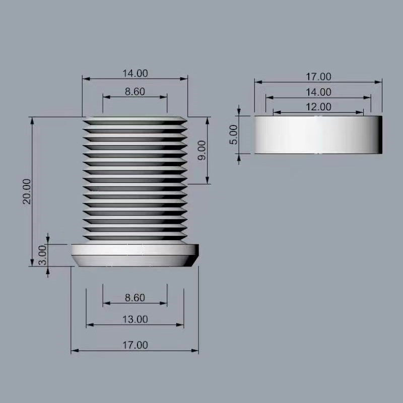 size of Brightness sensor