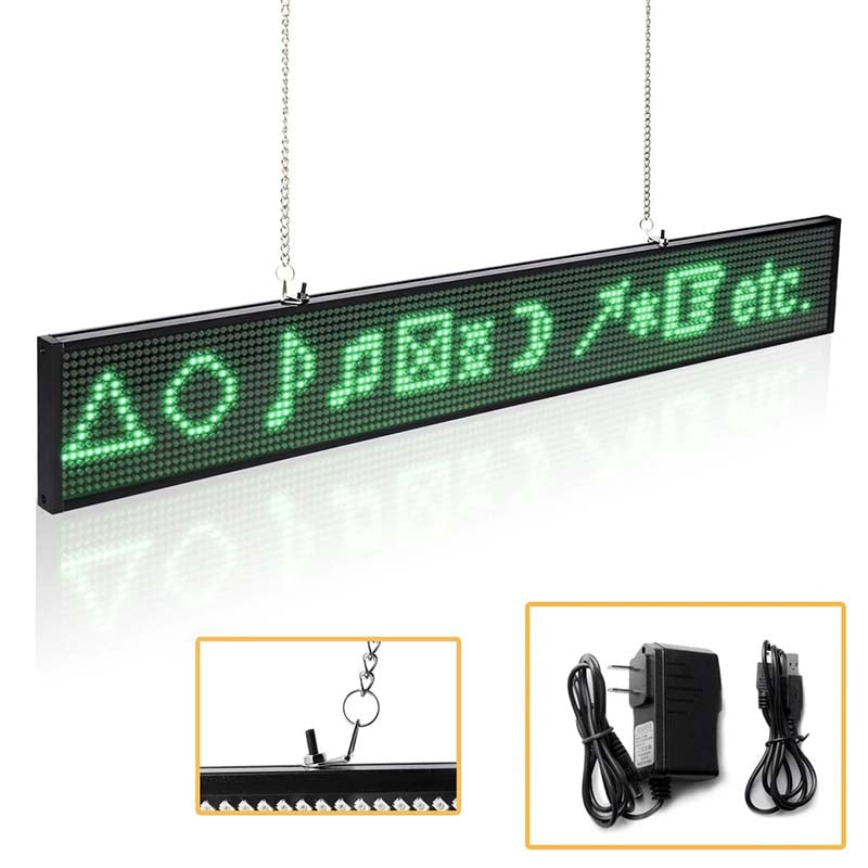 Leadleds Store Signs Scrolling Message Board WiFi Programmable, 26 x 4 in