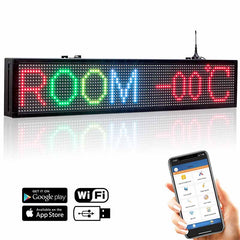 Leadleds Car for Sale Sign 7 Color Vehicle Signs Temperature Sensor, 40 x 6 in