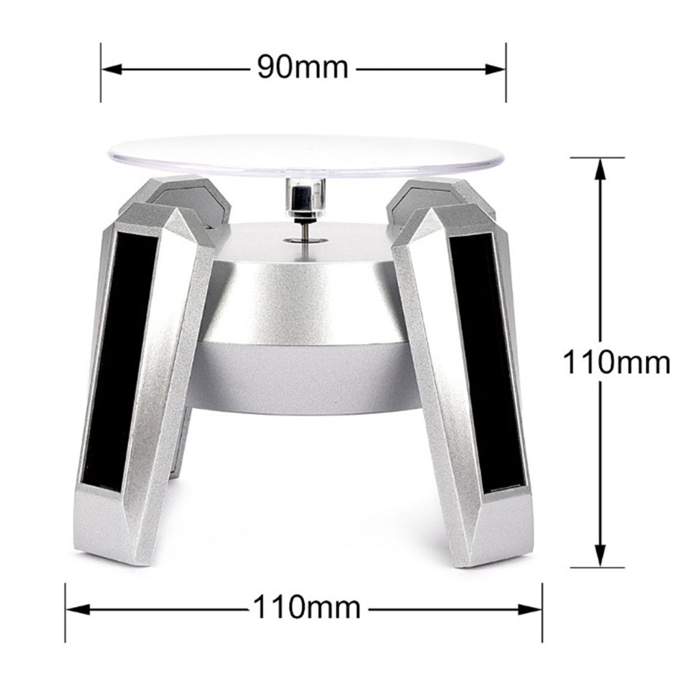 Leadleds Exquisite New Solar Powered Display Stand Rotating Turntable with Blue Light - Leadleds
