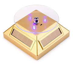 UNTCENT Rotating Display Stand Jewelry Turntable by Solar Energy and Battery Operated, 2-Pack
