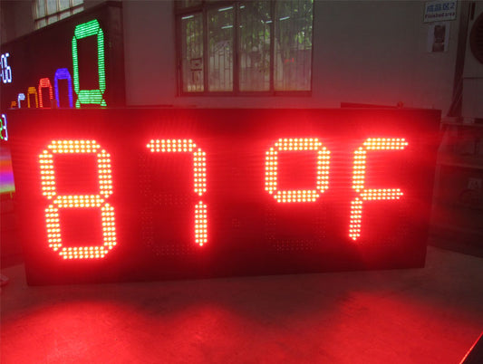 Leadleds Led Digital Display Outdoor Led Time Clock Temperature Display 4 Digit 7 Segment Led Sign