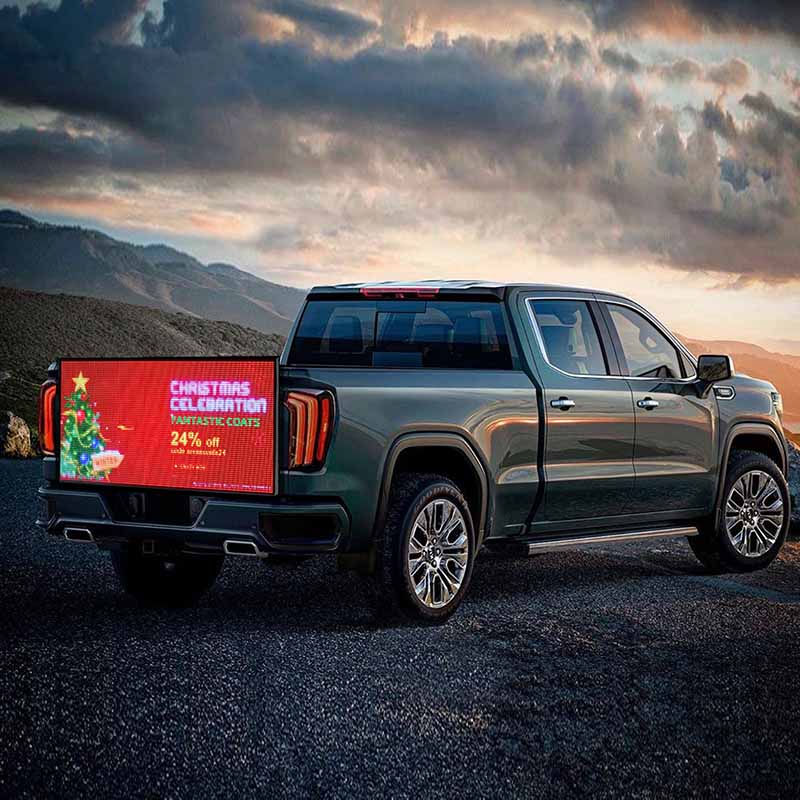 53in Custom Car Sign Led TV Advertising Board Light Up Signs Waterproof for Vehicle DC9-36V