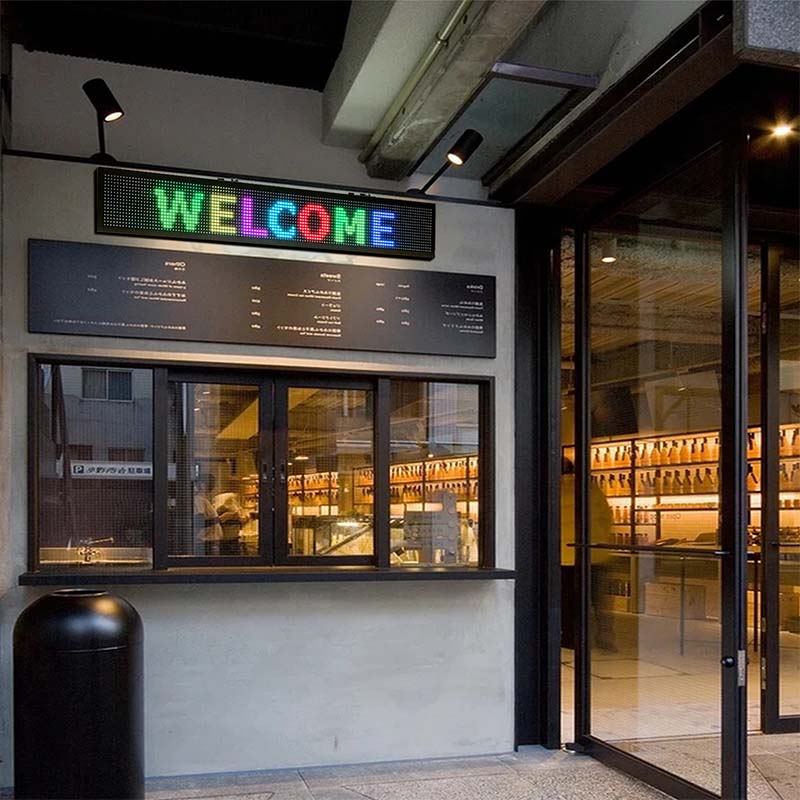 Super Indoor Led Signs programmable by your smartphone through WiFi, Compatibility with Android or iOS