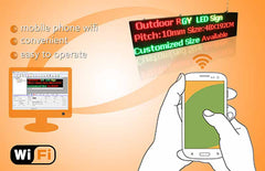 Leadleds Bigger Sign 2.88 x 0.96M Outdoor LED Screen Waterproof RGY Super Bright Message