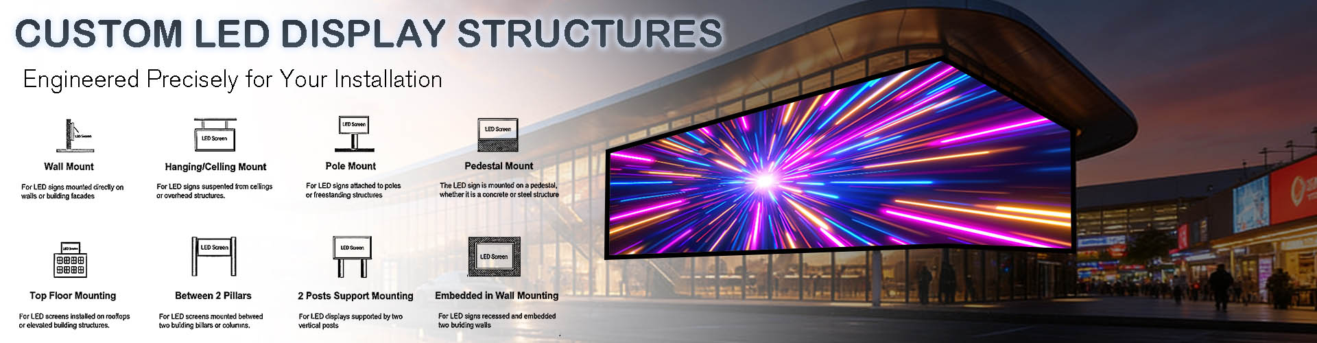 custom made outdoor led display boards