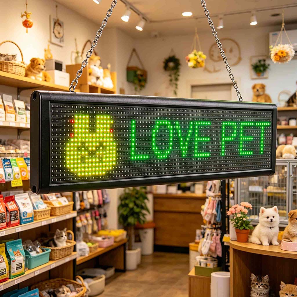 25in LED Scrolling Message Board for Open Sign Business Use