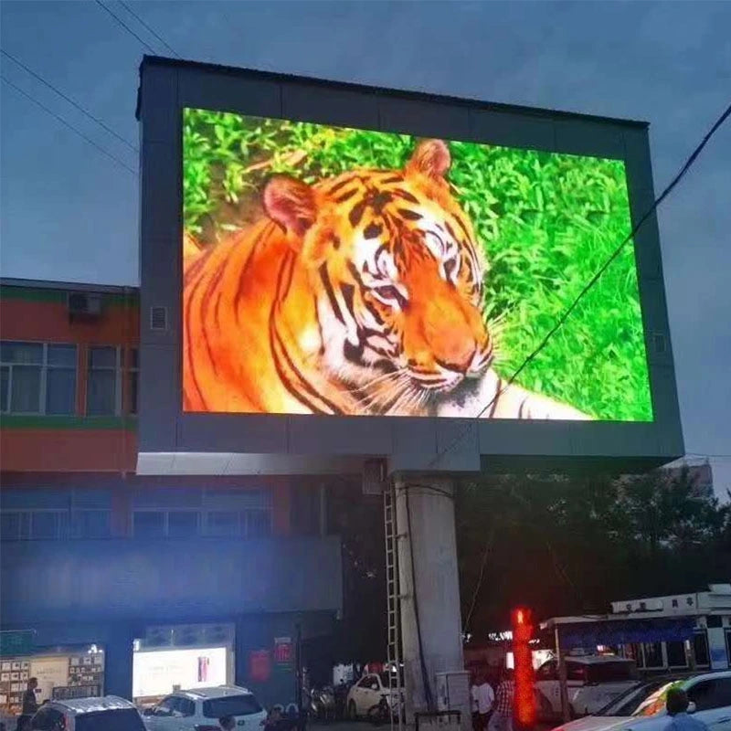 63x38 inch P5 outdoor LED display screen with full color waterproof double-sided digital billboard
