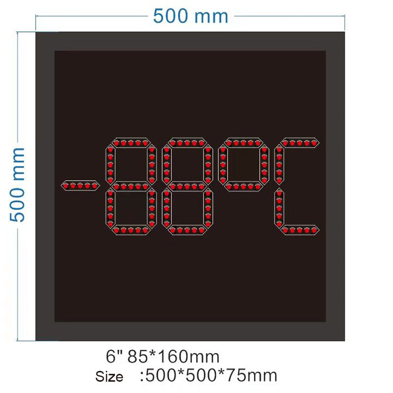 Leadleds 6 in Led Temperature Display for Indoor -15°C ~40°C Auto Detection Imagen principal del producto